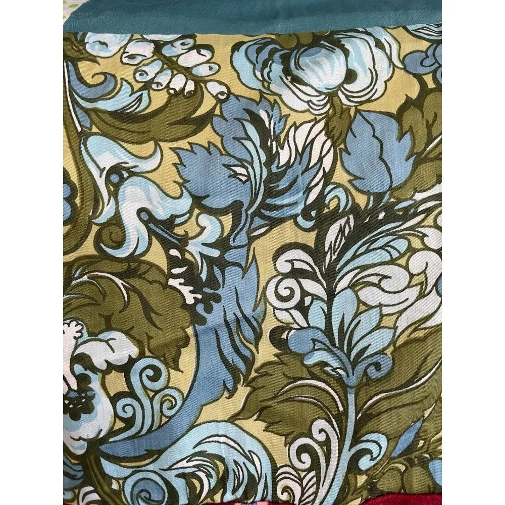 VTG Handmade Patchwork quilt bedspread thin hippy animal full 85 X 71